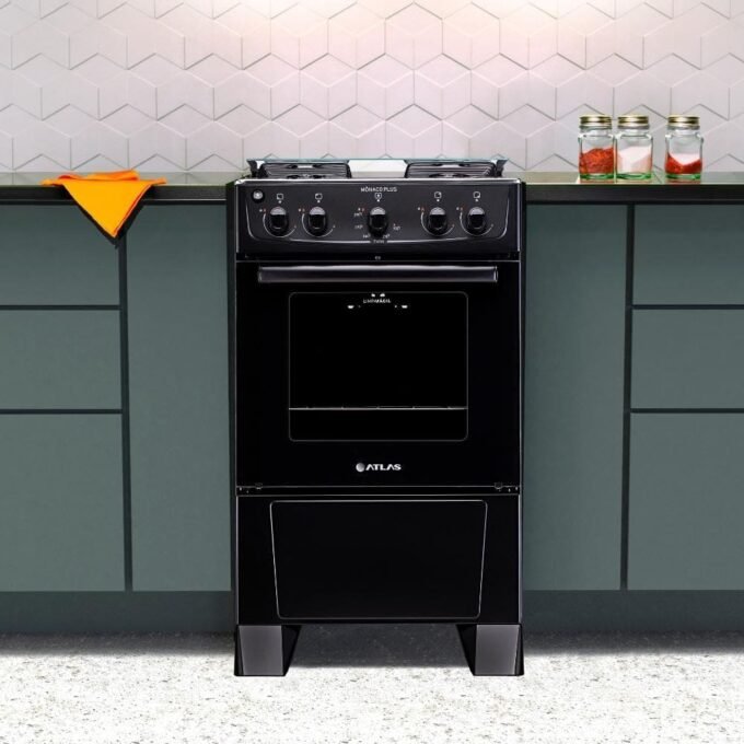 Fogao 4 bocas Atlas Monaco Plus Preto