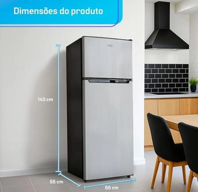 Geladeira HQ Defrost 230 Litros Cinza: É Boa? 1 Geladeira HQ Defrost 230 Litros Cinza