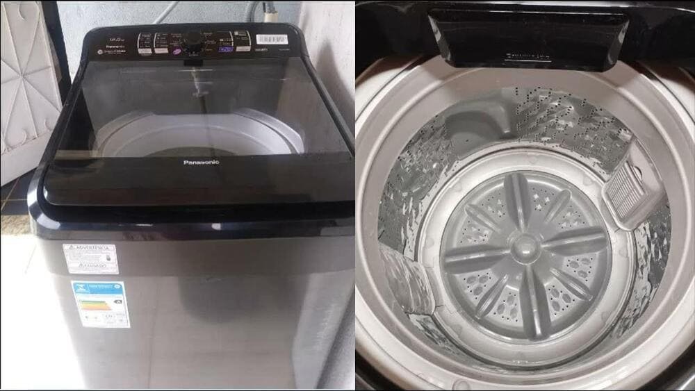 Máquina de Lavar 12kg Panasonic Titânio